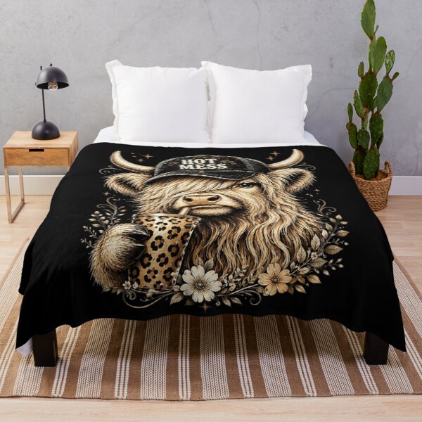Item preview, Hot Mess Highland Cow Funny Cute Coffee Lover Graphic designed and sold by MaskedTarget.