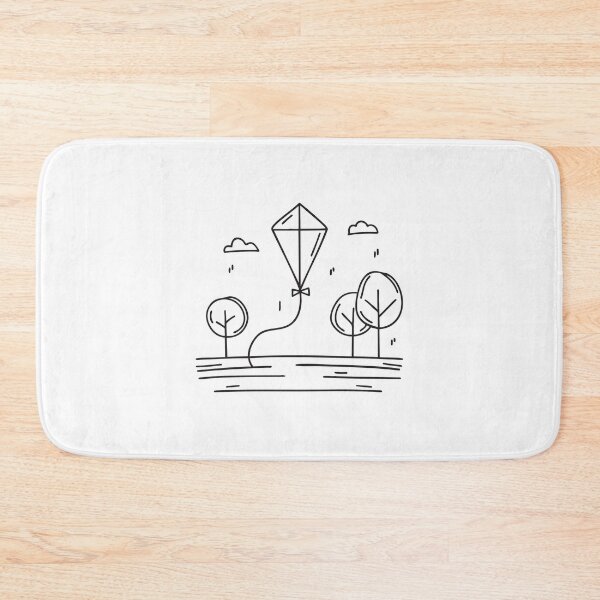 Item preview, A kite soaring above a grassy field near trees designed and sold by rasagamastore.