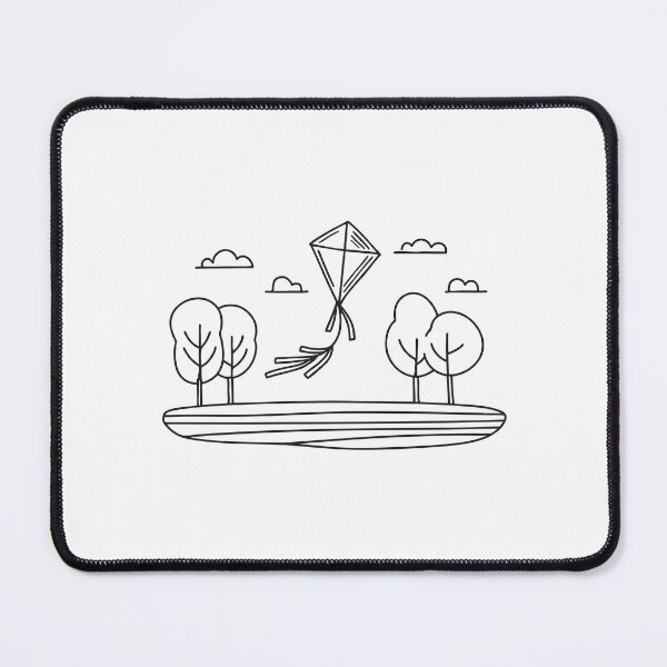 Item preview, A colorful kite flying high over a field with nearby trees designed and sold by rasagamastore.