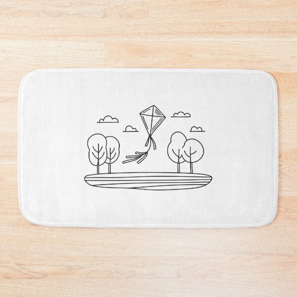 Item preview, A colorful kite flying high over a field with nearby trees designed and sold by rasagamastore.