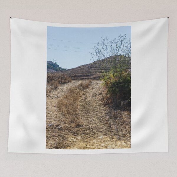 Item preview, Sunlit Stone Path Through Rural Mediterranean Village Between Dry Stone Walls Overlooking Coast designed and sold by Nmallia.
