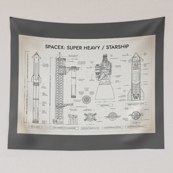Item preview, SPACEX: Super Heavy / Starship (Ivory Brown) designed and sold by BGALAXY.