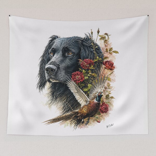 Item preview, Large Munsterlander Hunting Dog Watercolor Art , Pheasant Hunting Dog Illustration  designed and sold by TammyHunterArt.
