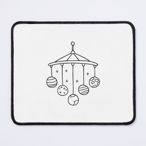 Item preview, A hanging planet mobile placed near a baby’s bed designed and sold by rasagamastore.
