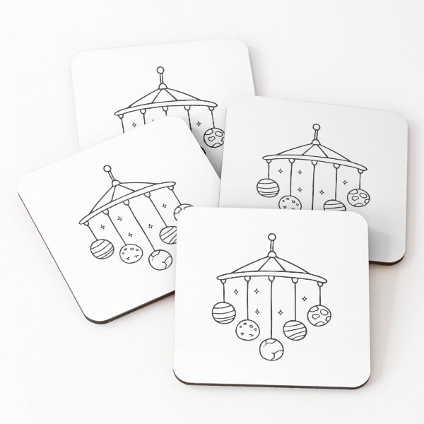 Item preview, A hanging planet mobile placed near a baby’s bed designed and sold by rasagamastore.