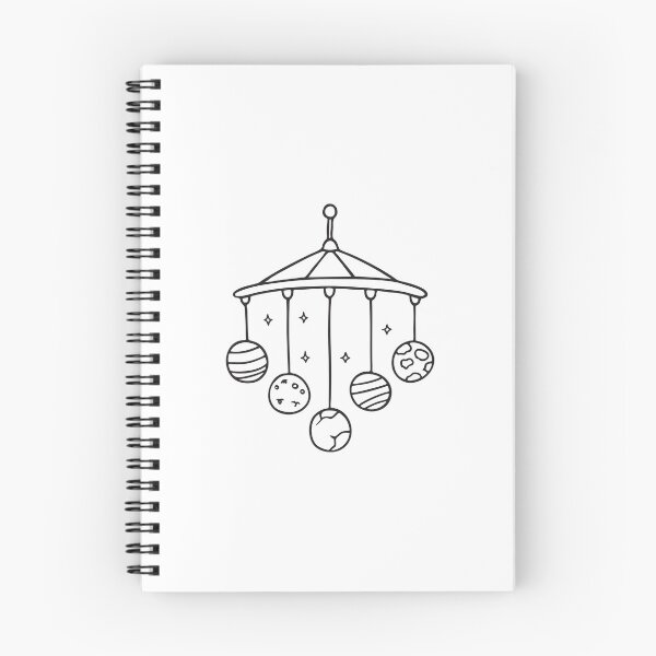 Item preview, A hanging planet mobile placed near a baby’s bed designed and sold by rasagamastore.