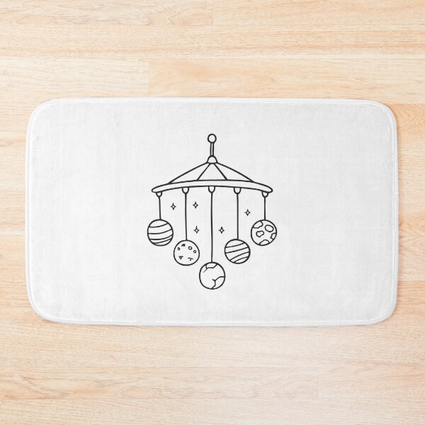 Item preview, A hanging planet mobile placed near a baby’s bed designed and sold by rasagamastore.