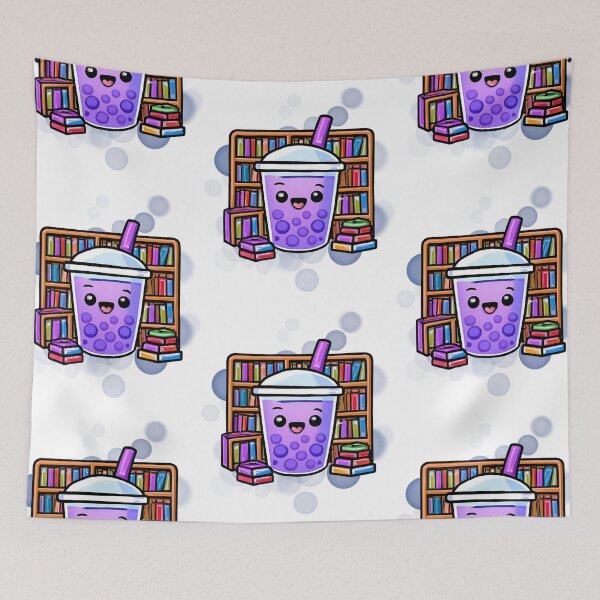 Item preview, Cute Bubble Tea Library Cartoon designed and sold by iamKRUK.