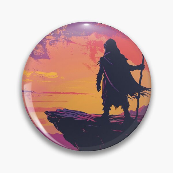 Item preview, Neon Dream Wanderer - Retro Fantasy Adventure Art designed and sold by VectorForge.