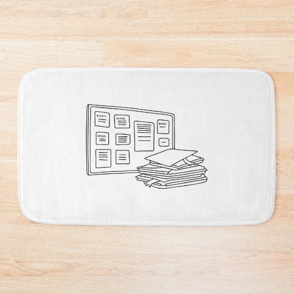 Item preview, A bulletin board covered in flyers near a lecture room entrance designed and sold by rasagamastore.