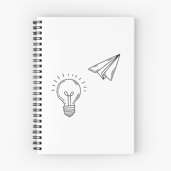 Item preview, A paper airplane gliding upward past a ceiling bulb designed and sold by rasagamastore.