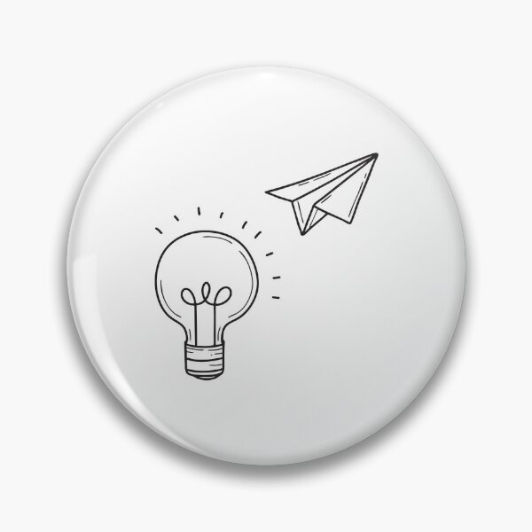 Item preview, A paper airplane shooting past a hanging lightbulb designed and sold by rasagamastore.