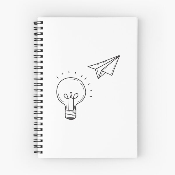 Item preview, A paper airplane shooting past a hanging lightbulb designed and sold by rasagamastore.