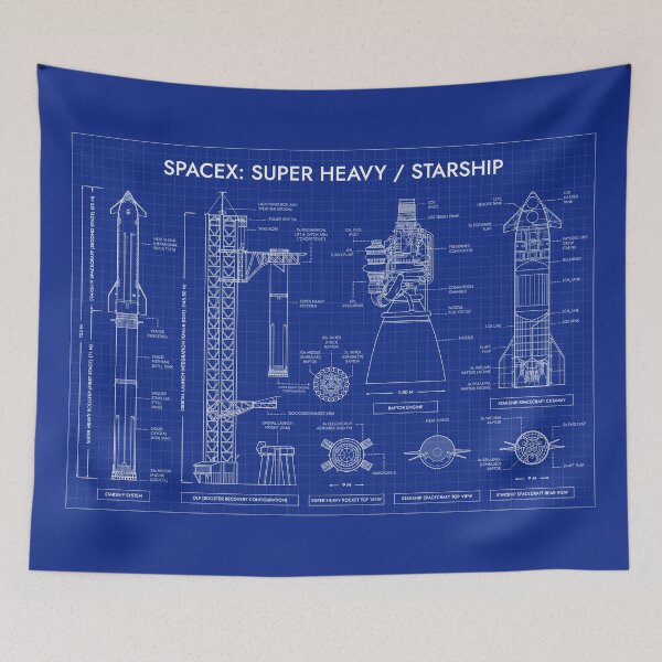 Item preview, SPACEX: Super Heavy / Starship (Blueprint) designed and sold by BGALAXY.