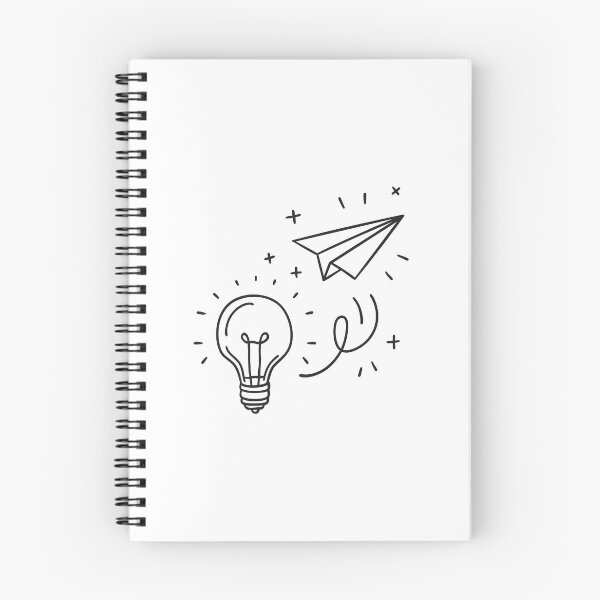 Item preview, A paper plane flying upward near a glowing bulb designed and sold by rasagamastore.