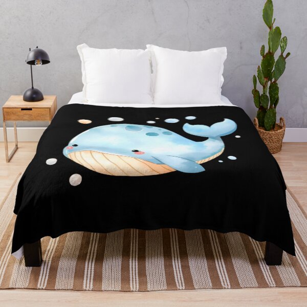 Item preview, Cute Kawaii Blue Whale Watercolor Illustration | Adorable Ocean Animal | Pastel Sea Life Cartoon Sticker designed and sold by PrintelloTH.