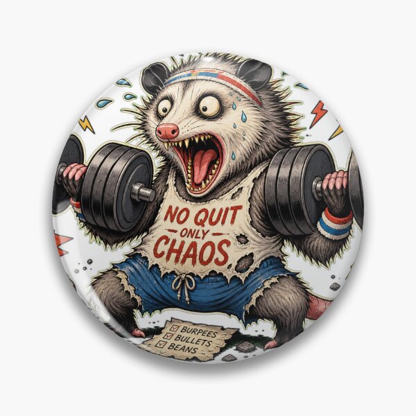 Item preview, Training To Survive The Apocalypse Funny Gym Opossum designed and sold by GraphixKing999.