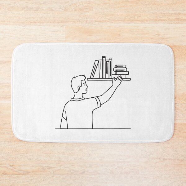 Item preview, A person stretching up to take a book off a shelf designed and sold by rasagamastore.