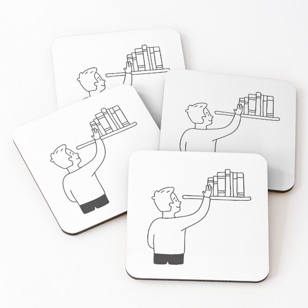 Item preview, An individual reaching up to grab a book from a shelf designed and sold by rasagamastore.