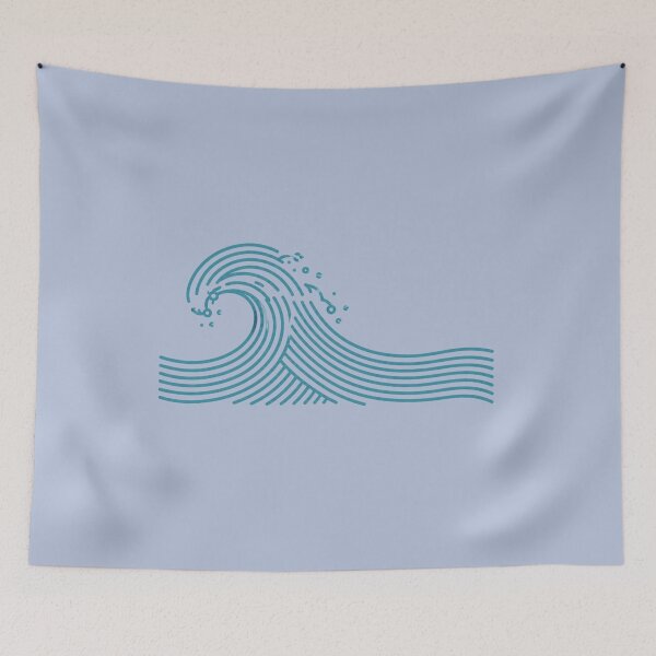 Item preview, Minimalist Zen Wave: Abstract Geometric Line Art designed and sold by 63Hotpeppers.