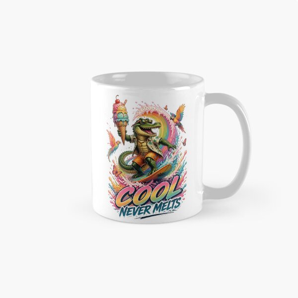 Item preview, Cool Never Melts Surfing Crocodile designed and sold by Sovereign Supply Co..