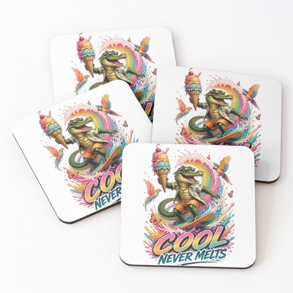 Item preview, Cool Never Melts Surfing Crocodile designed and sold by Sovereign Supply Co..
