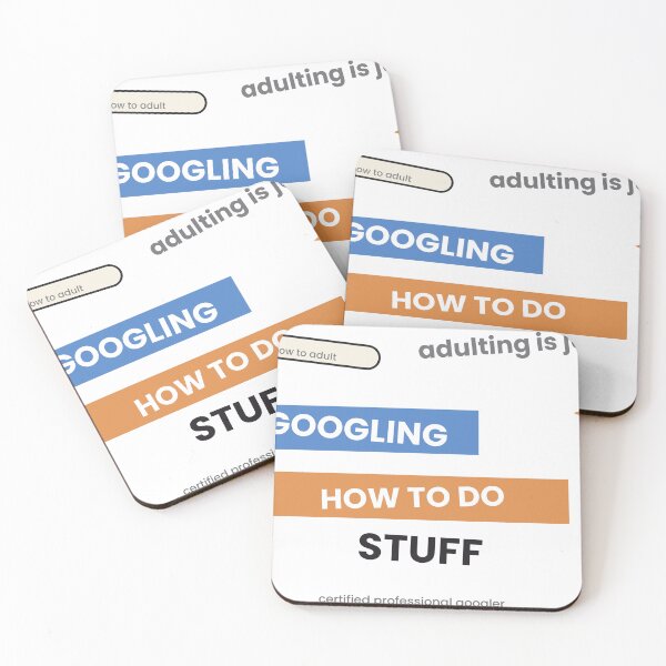 Item preview, Adulting Is Googling Funny Quote Sticker designed and sold by QuirkyCartel.