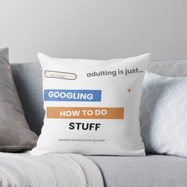 Item preview, Adulting Is Googling Funny Quote Sticker designed and sold by QuirkyCartel.