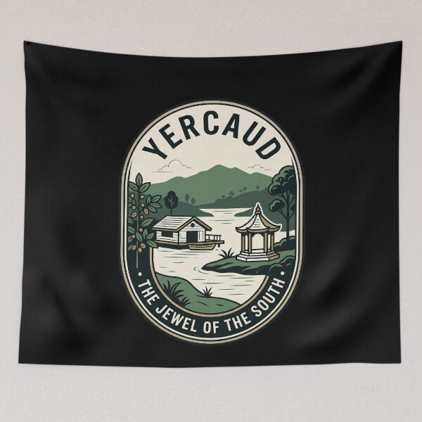 Item preview, Yercaud India Vintage Travel Emblem Nature Badge designed and sold by k3rstman1.