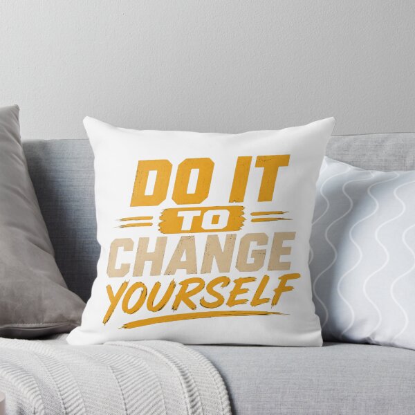 Item preview, Do It To Change Yourself | Minimal Motivational Typography Design designed and sold by Lovestickerco.