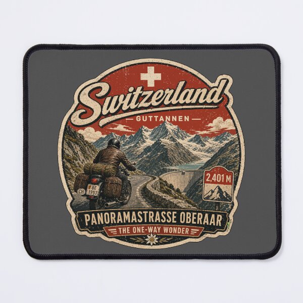 Item preview, Panoramastrasse Oberaar, Grimsel Pass Switzerland Sticker TShirt 04 designed and sold by OuterShellUK.