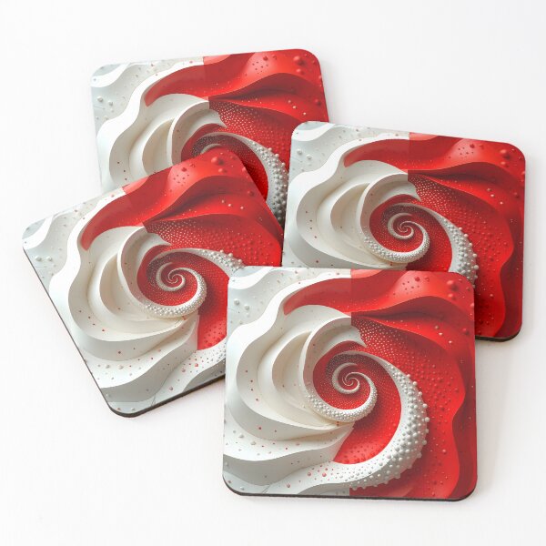 Item preview, Dynamic Red and White Abstract Spiral designed and sold by Vicky Brago-Mitchell®.