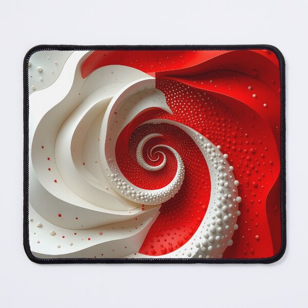 Item preview, Dynamic Red and White Abstract Spiral designed and sold by Vicky Brago-Mitchell®.