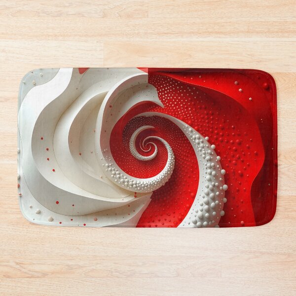 Item preview, Dynamic Red and White Abstract Spiral designed and sold by Vicky Brago-Mitchell®.
