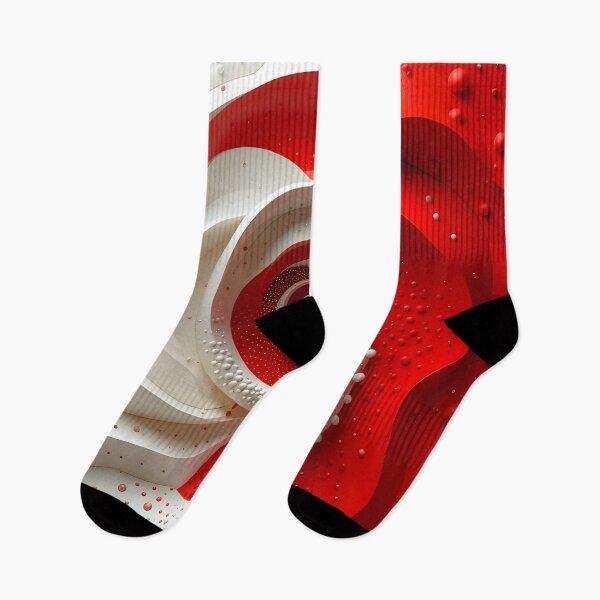 Item preview, Dynamic Red and White Abstract Spiral designed and sold by Vicky Brago-Mitchell®.