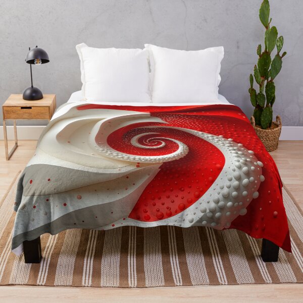Item preview, Dynamic Red and White Abstract Spiral designed and sold by Vicky Brago-Mitchell®.