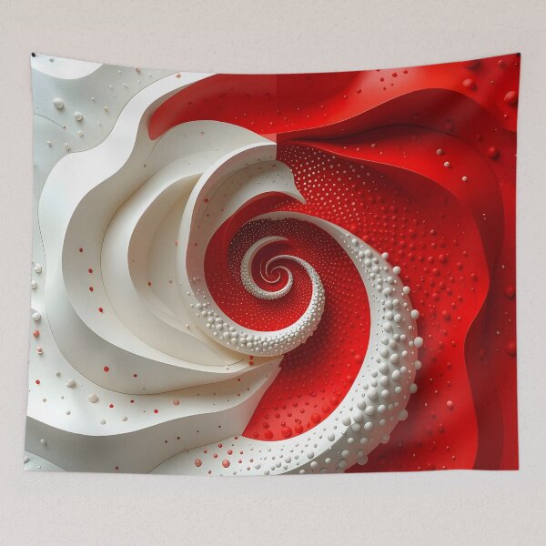 Item preview, Dynamic Red and White Abstract Spiral designed and sold by Vicky Brago-Mitchell®.