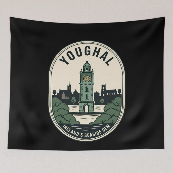 Item preview, Youghal Ireland Vintage Travel Emblem Clock Tower designed and sold by k3rstman1.