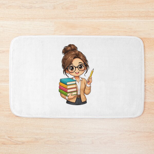 Item preview, Cute Female Teacher with Books | Kawaii Teacher Gift for School designed and sold by Pixanova.