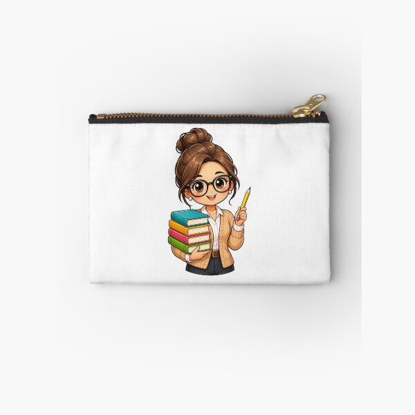 Item preview, Cute Female Teacher with Books | Kawaii Teacher Gift for School designed and sold by Pixanova.