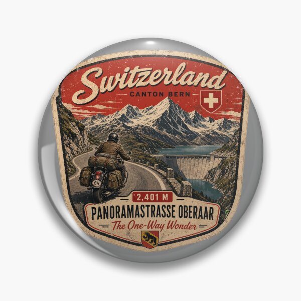 Item preview, Panoramastrasse Oberaar, Grimsel Pass Switzerland Sticker TShirt 05 designed and sold by OuterShellUK.
