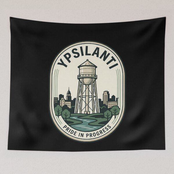 Item preview, Vintage Travel Emblem Ypsilanti Michigan Water Tower designed and sold by k3rstman1.
