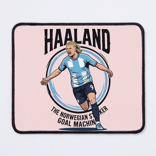 Item preview, The Norwegian Goal Machine - Haaland Football Illustration designed and sold by Numair Baig.