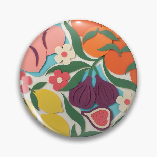 Item preview, Matisse Inspired Summer Fruit Market | Colorful Mediterranean Cut Paper Collage Wall Art designed and sold by Tamas Das.
