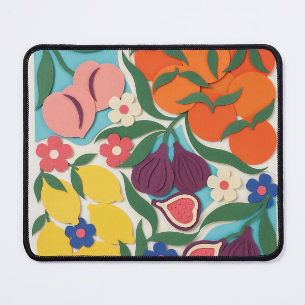 Item preview, Matisse Inspired Summer Fruit Market | Colorful Mediterranean Cut Paper Collage Wall Art designed and sold by Tamas Das.