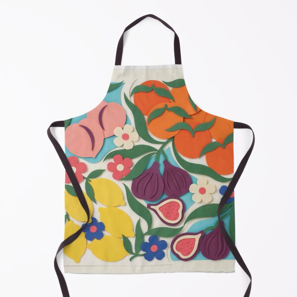 Item preview, Matisse Inspired Summer Fruit Market | Colorful Mediterranean Cut Paper Collage Wall Art designed and sold by Tamas Das.