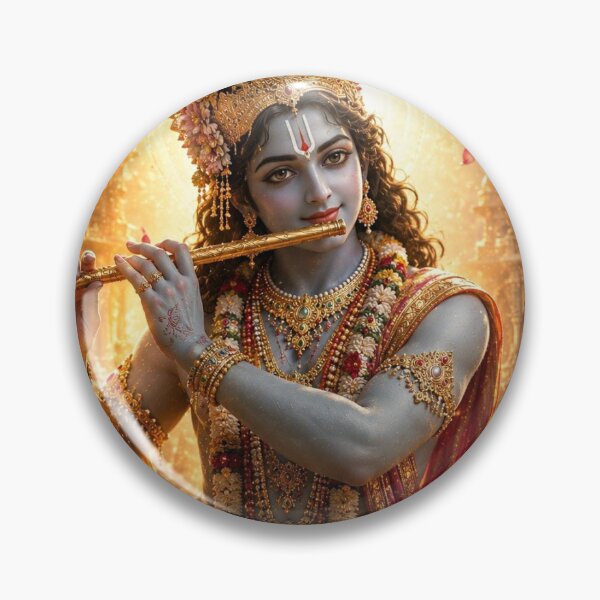 Item preview, lord shree krishna cute aesthetic design  designed and sold by MoodByte .