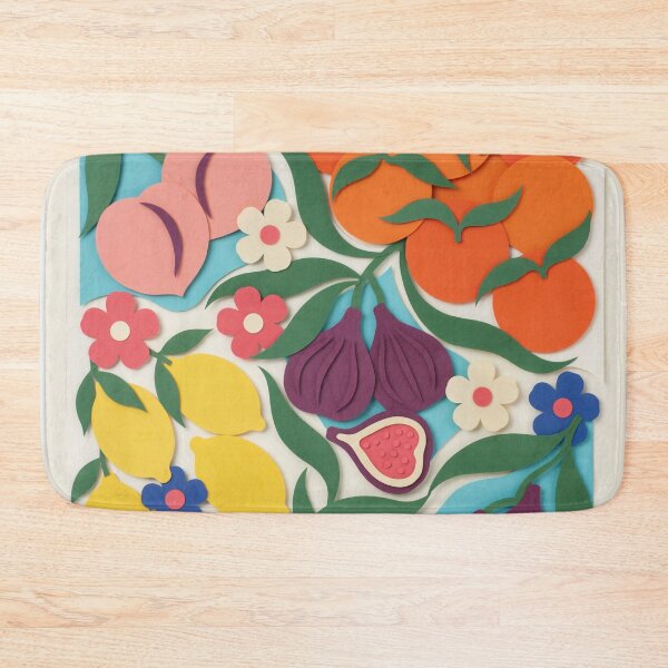 Item preview, Matisse Inspired Summer Fruit Market | Colorful Mediterranean Cut Paper Collage Wall Art designed and sold by Tamas Das.