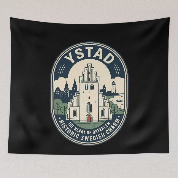 Item preview, Ystad Sweden Vintage Travel Emblem Historic Charm designed and sold by k3rstman1.