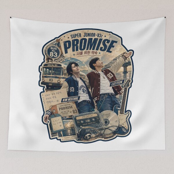 Item preview, Super Junior 83z Promise Vintage Friendship Poster designed and sold by Valeree Store.